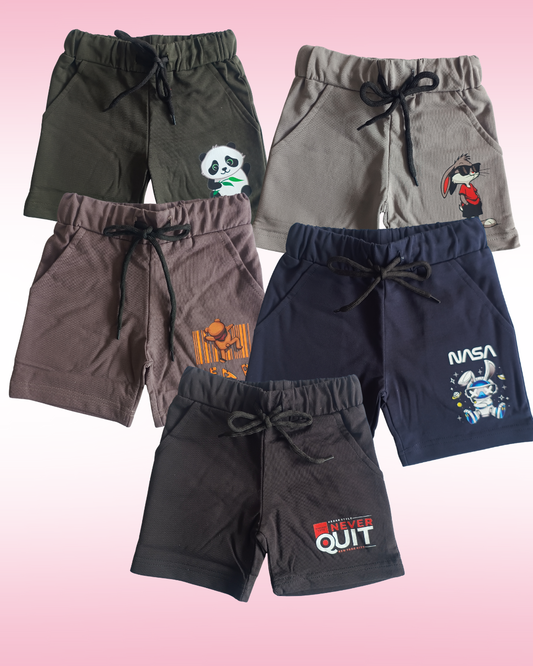 5 Pcs Creta Boys Barmuda. Pack of 5