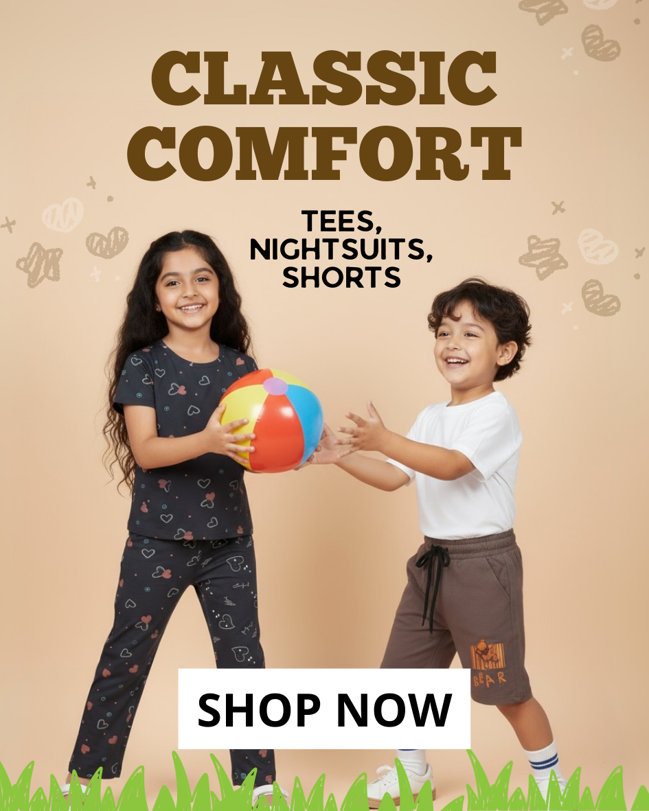 Premium quality and durable cotton clothes for boys, girls, and toddlers.