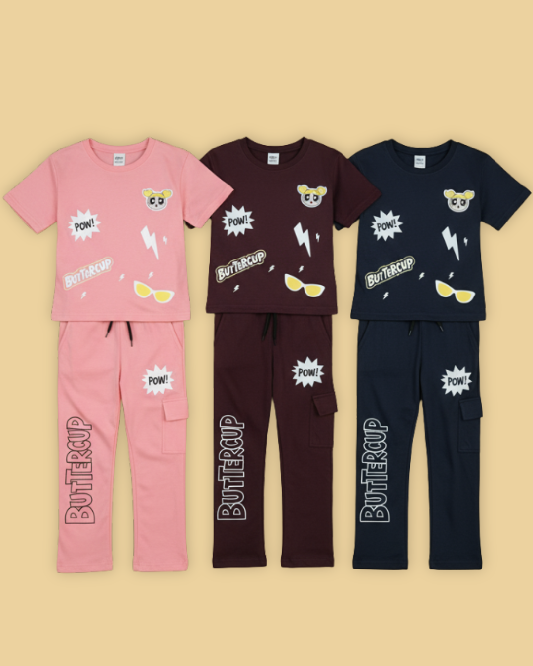 3 Pack of Girl Co-ord sets | 3 Different Colors