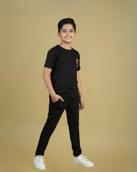 Maestro Boys Lower Set – Stylish Cotton Knit Pants | Knitknotch