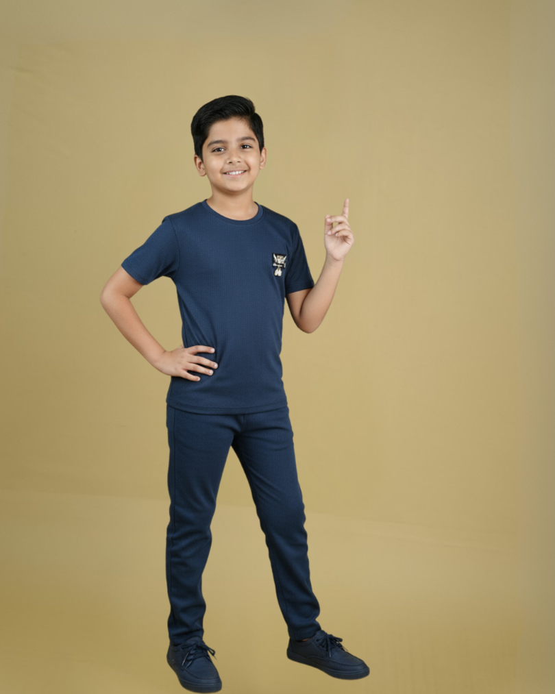 Maestro Boys Lower Set – Stylish Cotton Knit Pants | Knitknotch