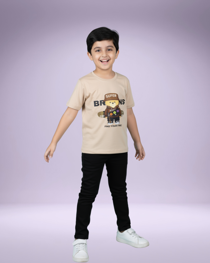 OLA Boys T-shirt – Stylish & Comfortable Cotton Knitwear | Knitknotch