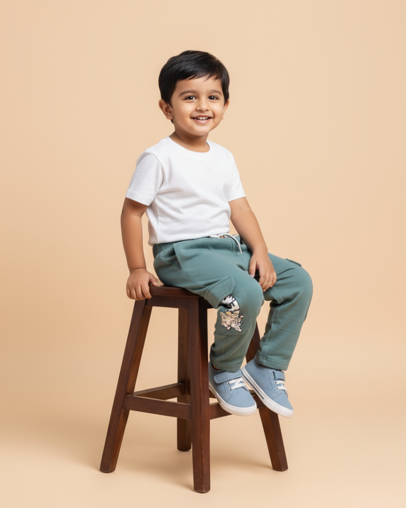 Pokemon Junior Cargo – Stylish & Comfortable Boys Cotton Pants | Knitknotch