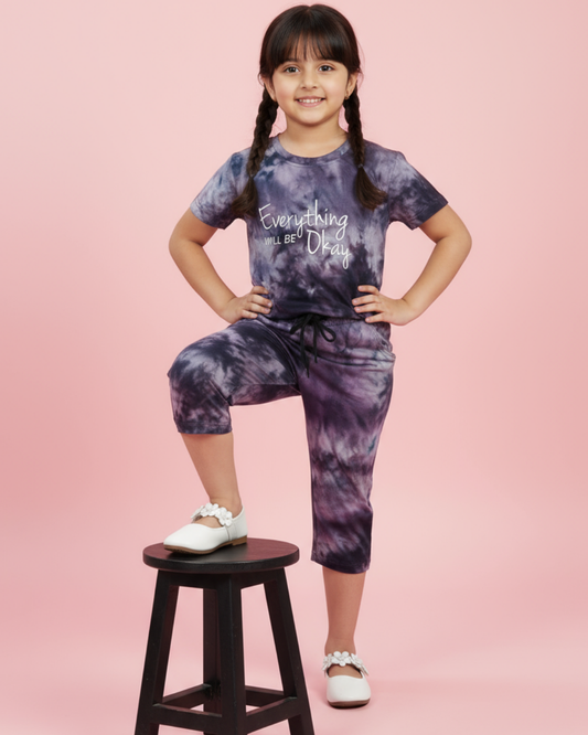 Princess Girls Capri Set – Stylish & Comfortable Cotton Knitwear | Knitknotch