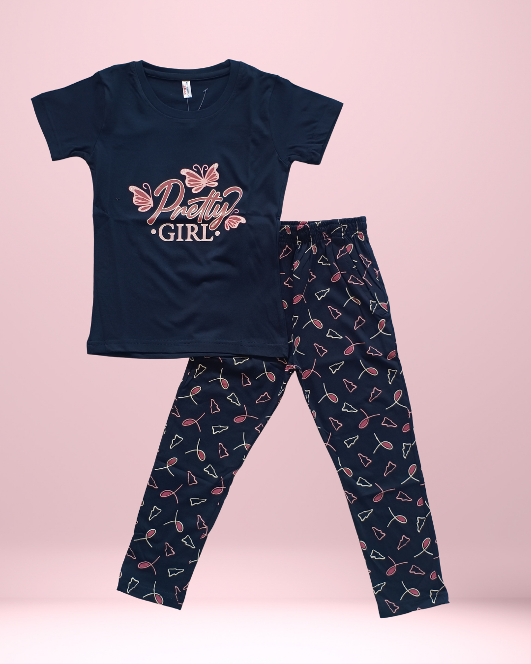 Ruby Girl Cotton Night Set – Comfortable & Soft Sleepwear | Knitknotch