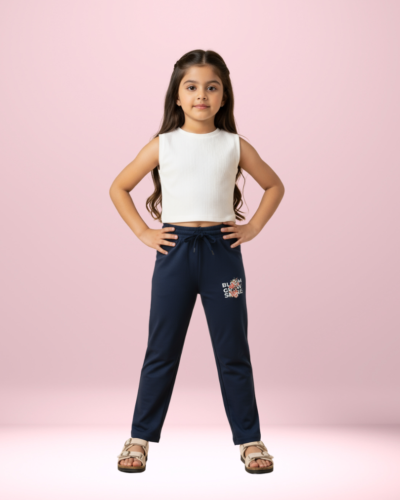 Zia Girls Lower – Stylish & Comfortable Cotton Knit Pants | Knitknotch