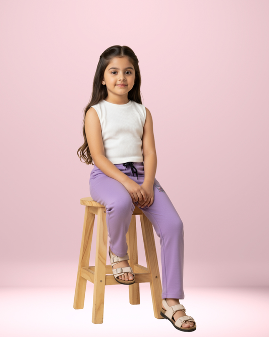 Zia Girls Lower – Stylish & Comfortable Cotton Knit Pants | Knitknotch