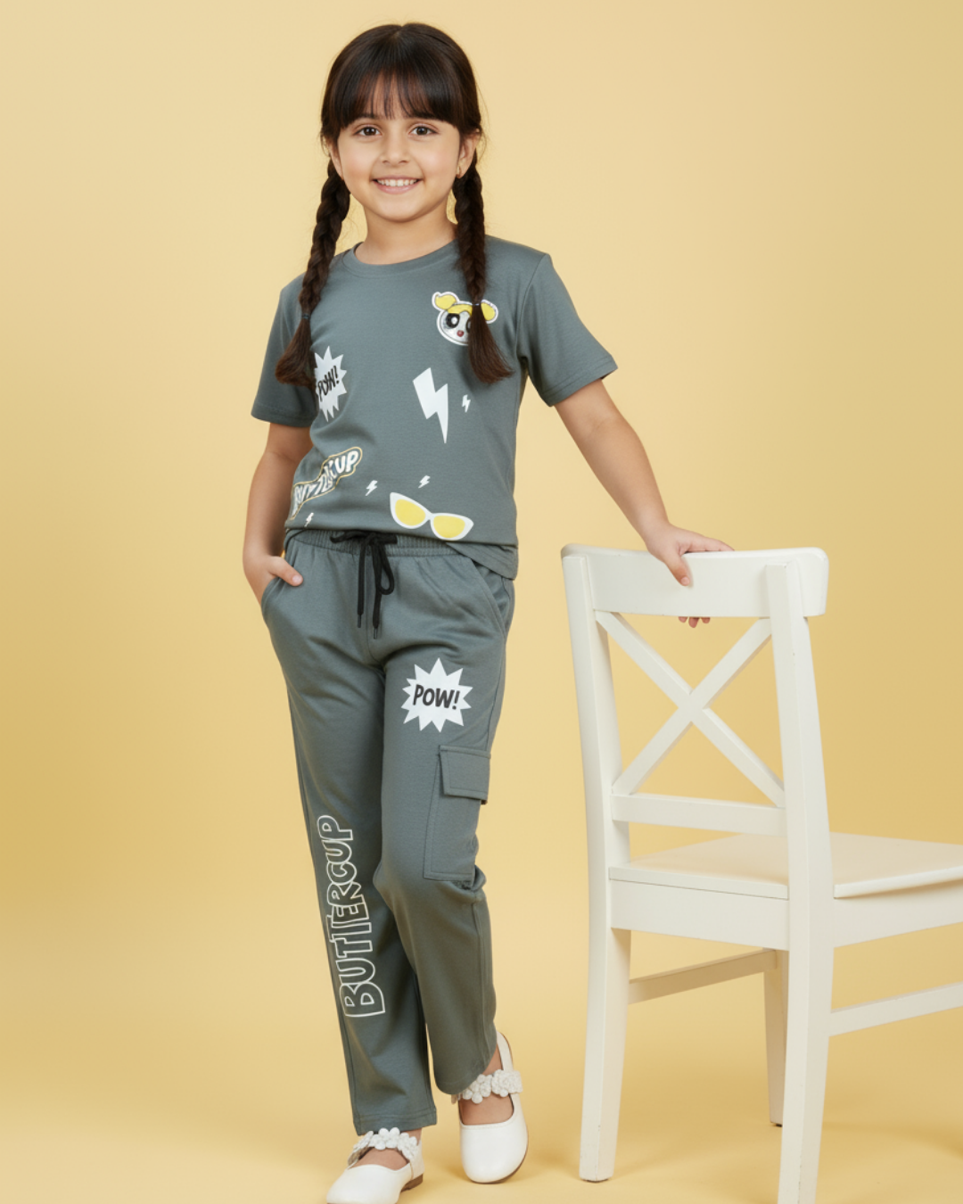 Buttercup Girls Co-ord Set – Stylish & Comfortable Cotton Knitwear | Knitknotch