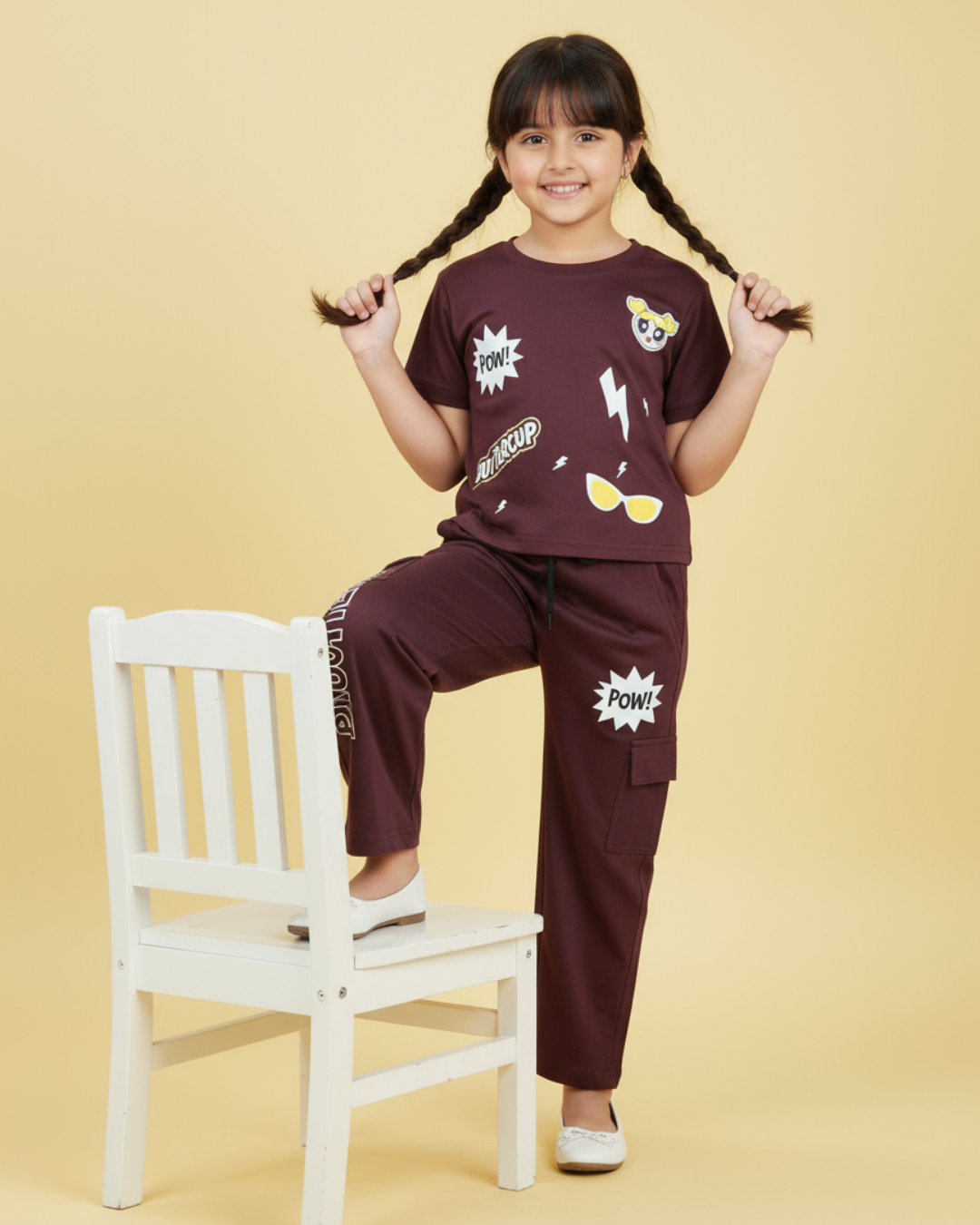 Buttercup Girls Co-ord Set – Stylish & Comfortable Cotton Knitwear | Knitknotch