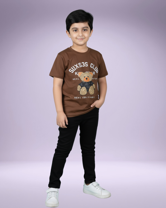 OLA Boys T-shirt – Stylish & Comfortable Cotton Knitwear | Knitknotch