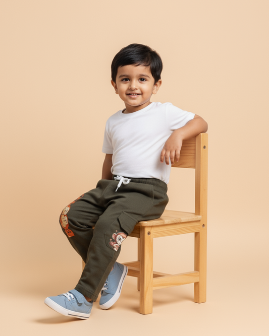 Pokemon Junior Cargo – Stylish & Comfortable Boys Cotton Pants | Knitknotch