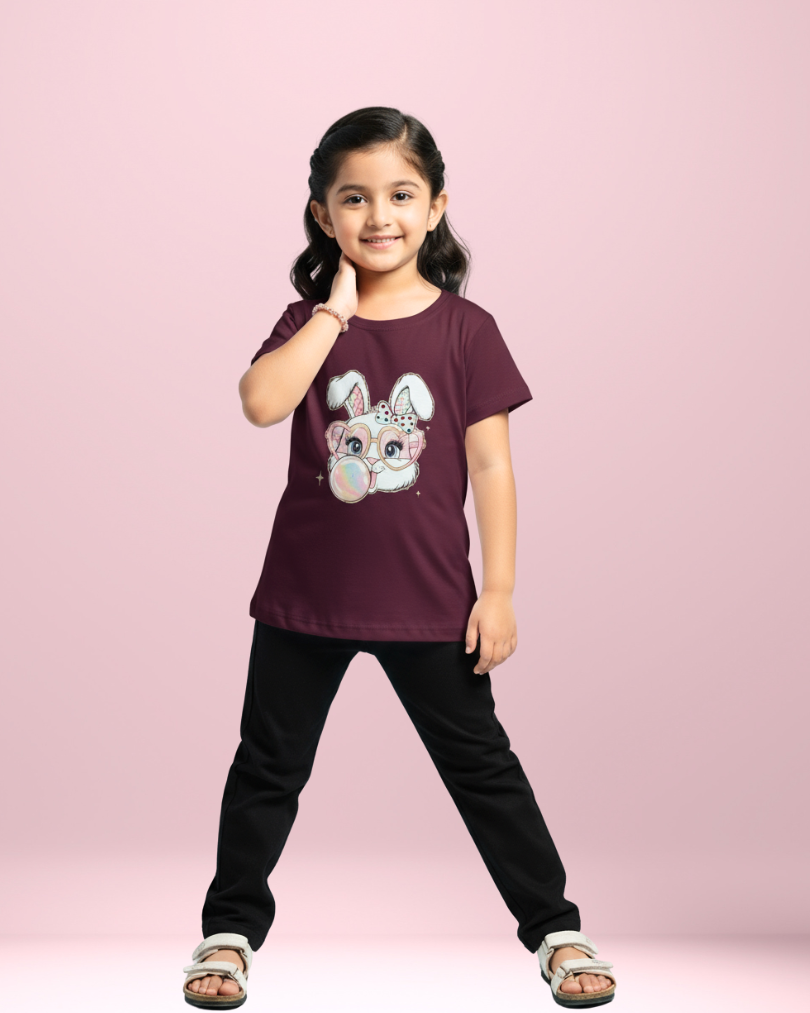 Pops Girls Tencel T-shirt – Soft, Stylish & Comfortable Kidswear | Knitknotch