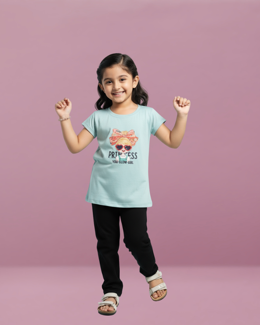 Pops Girls Tencel T-shirt – Soft, Stylish & Comfortable Kidswear | Knitknotch