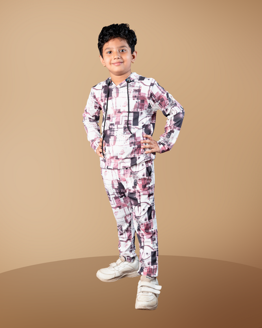 Star Print Hoodie Set – Stylish & Comfortable Kidswear | Knitknotch