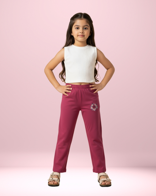 Zia Girls Lower – Stylish & Comfortable Cotton Knit Pants | Knitknotch