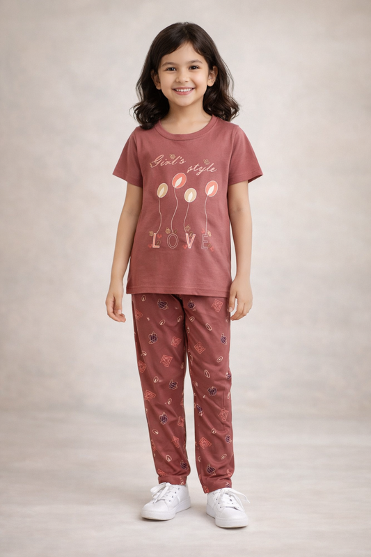 Ruby Girl Cotton Night Set